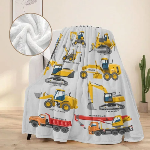 Miniatura 2 de Mantas personalizadas para niños con camiones, mantas con nombre personalizado para niños, niñas, familia, bebés, regalos personalizados