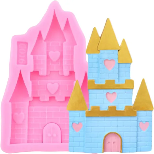 Miniatura 10 de Moldes de silicona para fondant de castillo de cuento de hadas para decoración de tartas, decoración de cupcakes, pasta de goma de caramelo