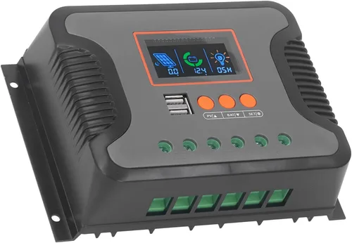 Miniatura 7 de PWM Controlador de carga solar, 60A 12V 24V 36V 48V 2 Puerto USB Pantalla LCD ajustable AGM Gel Inundado Batería de Litio.