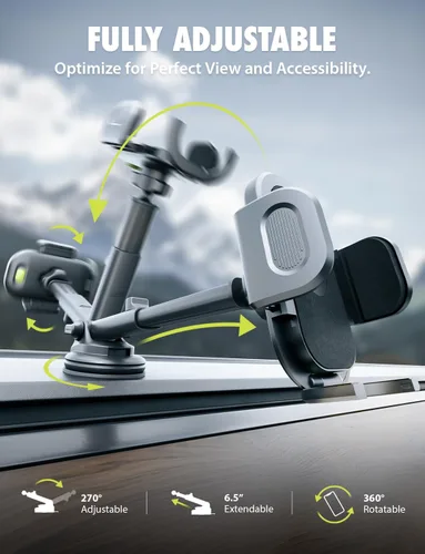 Miniatura 4 de Bracketron TripGrip 2.0 Soporte de coche con rotación de 360° para iPhone, Samsung, GPS, ventosa de vacío ultra fuerte, soporte para Dshboard