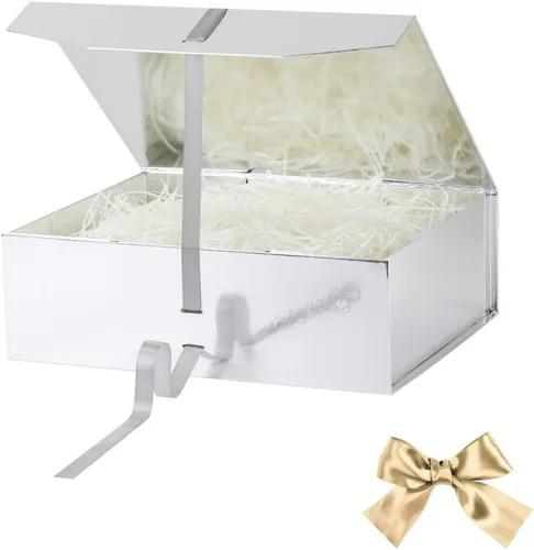 Miniatura 35 de GoooodGift Caja de regalo grande azul, 1 paquete de 13.5 x 11 x 5.3 pulgadas, caja de regalo de lujo para regalos con tapa de cierre magnético
