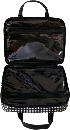 Miniatura 3 de Steve Madden Estuche cosmético Weekender para mujer, Negroblanco, talla única , Estuche de transporte cosmético