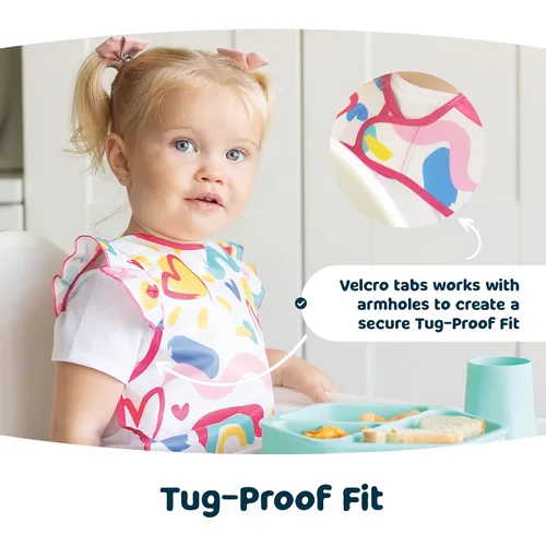 Miniatura 4 de Tiny Twinkle Babero a Prueba de Manchas para Niños Babero Impermeable para Niños Pequeños para Comer Delantal para Bebé para Alimentación