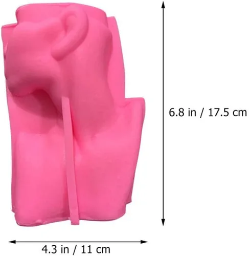 Miniatura 3 de GANAZONO Molde de jarrón de cuerpo humano de 6.88 x 4.33 x 2.95 pulgadas, molde de fundición de silicona para bricolaje, florero, soporte