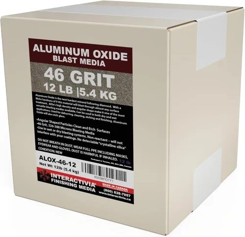 Miniatura 13 de Óxido de Aluminio #16 – 12 LBS – Medio de Chorro de Arena Premium Grueso de Larga Duración, Arena para Chorreadora de Alta Fuerza Abrasiva