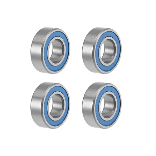 Miniatura 11 de uxcell MR63-2RS Rodamientos de bolas de ranura profunda 0.118 in Diámetro interior 0.236 in OD 0.098 in Diámetro doble sellado de acero cromado azul