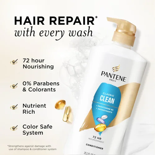 Miniatura 2 de Pantene Classic Clean 72 HR Acondicionador nutritivo 25.1 onzas líquidas