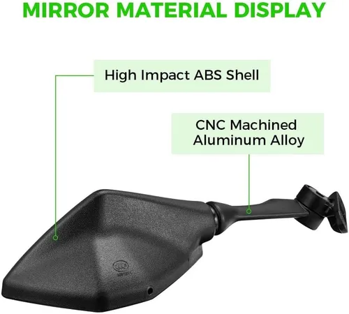 Miniatura 4 de KEMIMOTO - Espejos Ninja 300 Compatibles con Ninja 400 250 500 ZX6R EX300 ZX-6R Espejo Trasero para Motocicleta