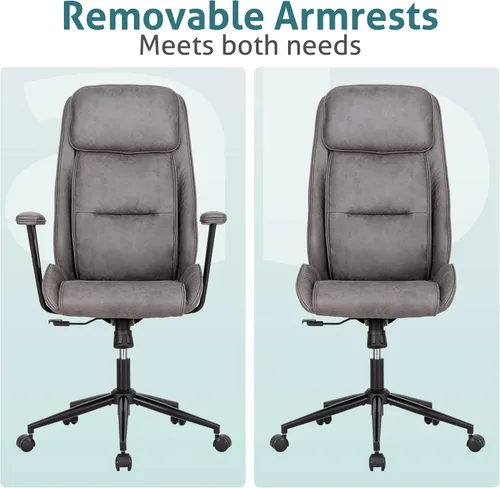 Miniatura 6 de Silla de escritorio de oficina con respaldo alto, silla de oficina ergonómica reclinable, moderna silla giratoria para computadora, sillas de sala