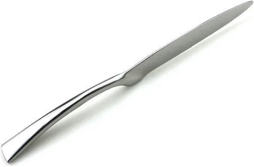 Miniatura 5 de JASHII Juego de cubiertos de acero inoxidable 18/10 de 20 piezas de plata pulida con espejo, cuchillo de cena, tenedor de ensalada, cuchara