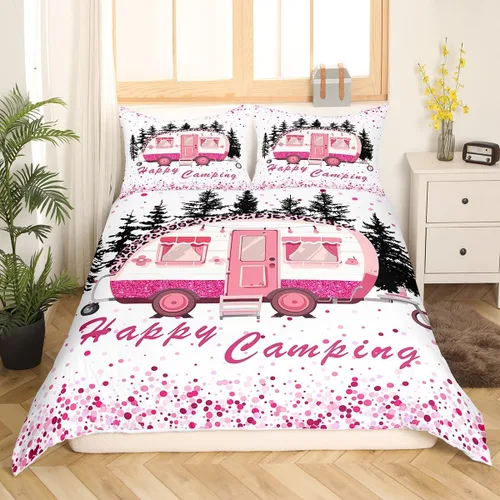 Miniatura 14 de Erosebridal Camper Bedding - Juego de ropa de cama de 2 piezas, estilo rústico de granja, juego de ropa de cama de campamento para adolescentes