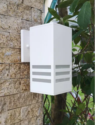 Miniatura 7 de Lámpara de pared para exteriores, luminaria exterior – Listado ETL, aluminio antioxidante, impermeable, montaje en pared, diseño rectangular – 1