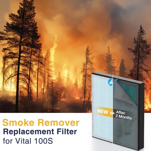 Miniatura 4 de Filtro de reemplazo eliminador de humo Vital 100S-P compatible con el purificador de aire LEVOIT Vital 100S y 100S-P, filtro eliminador de humo 4