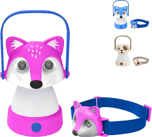 Miniatura 9 de Esenciales de Campamento para Niños – Juego de Linterna LED para Niños y Lámpara Frontal Recargable para Niños Juguetes de Luz Nocturna/Linterna