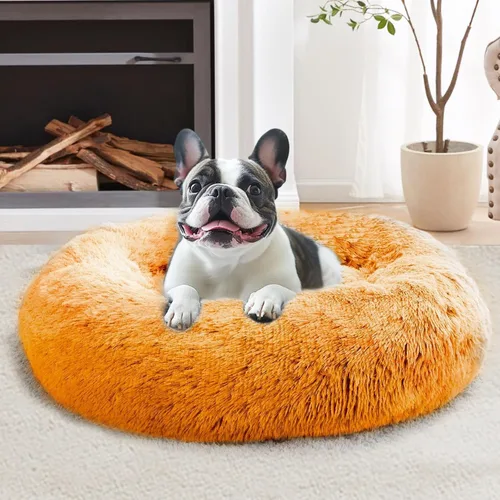 Miniatura 18 de JOLLYVOGUE Cama Calmante para Perros Pequeños - Cama para Perros Pequeños en Forma de Dona Lavable de 23 Pulgadas para Gatitos y Cachorros, Camas