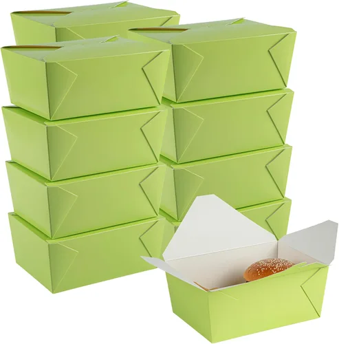Miniatura 53 de Restaurantware Bio Tek - Cajas para llevar de 30 onzas, 200 loncheras para llevar, cierre de tabulación, resistentes al calor, desechables, de papel