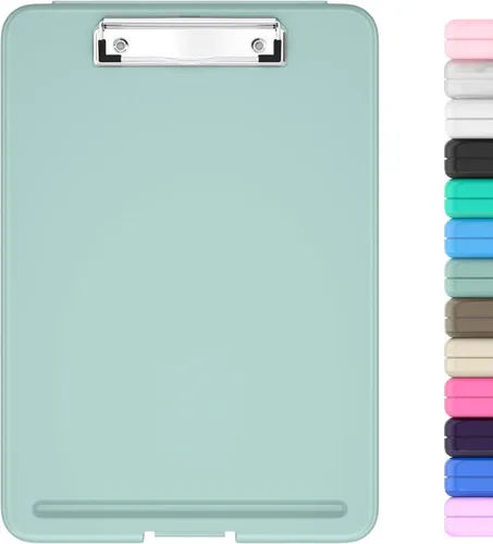 Miniatura 14 de Hongri Portapapeles con almacenamiento, 8.5 x 11 pulgadas, clip de enfermería, plegable para enfermeras, abogados, estudiantes, aula, oficina