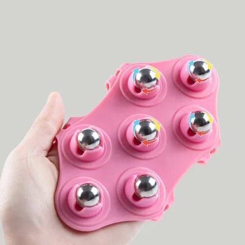Miniatura 2 de Masaje corporal Roller Ball Glove Anticelulitis Alivio del dolor muscular Masajeador Cuello Espalda Hombro Pierna Masaje Stovepipe Meridian Brush