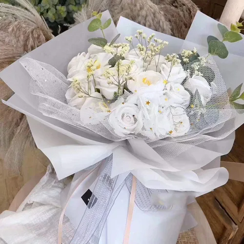 20 hojas de papel de regalo floral de flores, impermeable, grueso, para ramo de floristería, papel de embalaje de 23.6 x 23.6 pulgadas, suministros