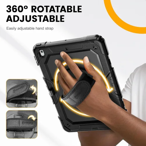Miniatura 7 de Timecity - Funda para iPad de 9ª/8ª/7ª generación, de 10.2 pulgadas, funda protectora resistente con protector de pantalla, soporte giratorio