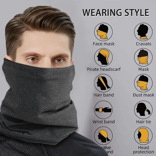 Miniatura 7 de ISQ Paquete de 2 polainas de cuello de invierno cálidas y cómodas, calentador de cuello masculino y femenino, adecuado para esquí y ciclismo al aire