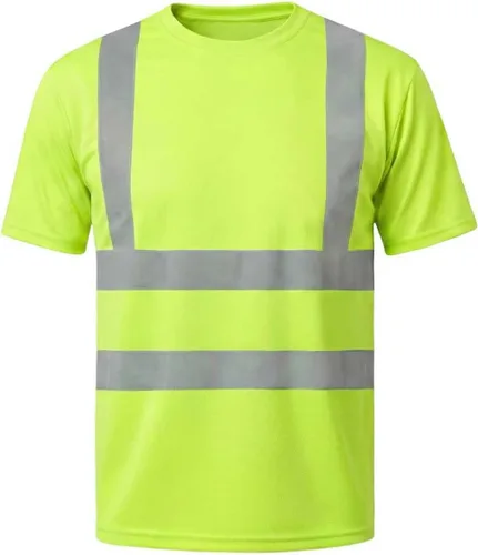 Miniatura 14 de HYCOPROT Hi Vis - Camisas de seguridad de manga corta de alta visibilidad, camisa reflectante para hombres y mujeres, camiseta de construcción
