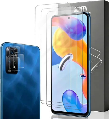 Miniatura 42 de Paquete de 3+2 protectores de pantalla de vidrio templado para teléfono (2a) / (2a) Plus con protector de lente de cámara, dureza 9H, película
