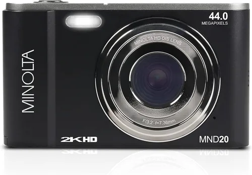 Miniatura 6 de Minolta Cámara digital MND20 de 44 MP - Video Ultra HD de 2.7K, zoom digital 16X, estabilización antivibración, lapso de tiempo, detección facial