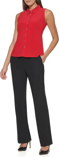 Miniatura 2 de Tommy Hilfiger Camiseta de punto clásica con cuello y botones frontales para mujer