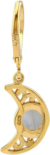Miniatura 21 de Silvershake Aretes colgantes o colgante o colgante de plata de ley 925 chapada en oro amarillo con dije o colgante con cadena de 18 pulgadas
