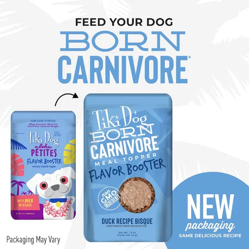 Miniatura 2 de Tiki Dog Born Carnivore Flavor Booster, bizcocho de receta de pato, golosina a base de carne sin granos, adorno de comida para todas las razas