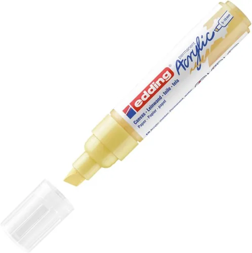Miniatura 33 de edding 5000 marcadores acrílicos anchos – amarillo, azul, rosa y turquesa – Paquete de 5 marcadores de pintura acrílica (abstracto) – Punta