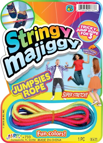 Miniatura 5 de 2CHILL Chinese Jump Rope (Pack) Elastic Skipping Rope Game for Kids & Adults Colorful Stretchy Jump Rope for Kids, Girls and Boys. Party Favor.