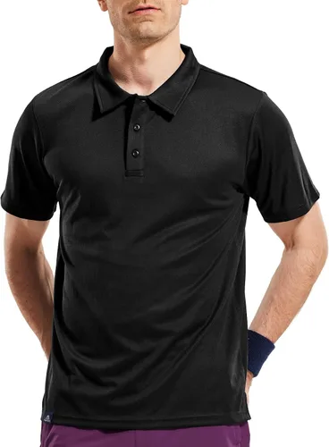 Miniatura 5 de Haimont Polo de golf para hombre, manga larga, ligera, de secado rápido, con cuello de poliéster, absorbe la humedad, ajuste regular