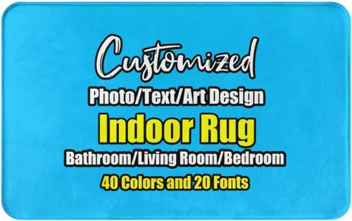 Miniatura 37 de sophiehome Customzied - Alfombras de baño con imagen de texto, alfombra de franela personalizada para interiores para el hogar, dormitorio, baño