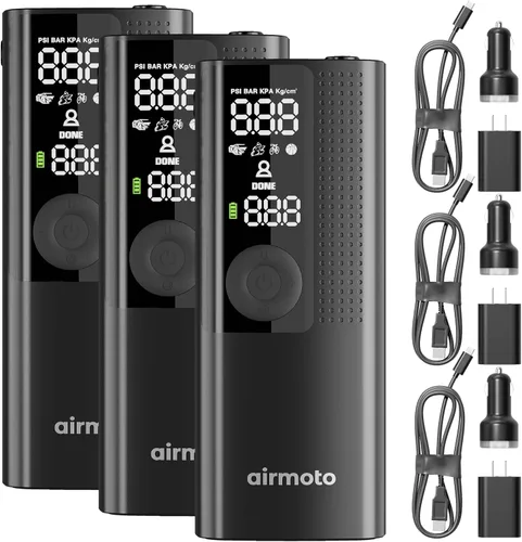 Miniatura 10 de Airmoto y Kit de Energía Paquete de Oferta - 1 paquete - Inflador de Neumáticos Compresor de Aire Portátil con Kit de Energía para Cargar