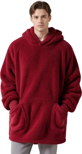 Miniatura 17 de Bedsure Manta con capucha portátil, regalos para el Día de la Madre para mujeres, sudadera con capucha cálida y acogedora para mujeres y hombres