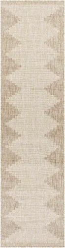 Miniatura 33 de Hauteloom Eris - Alfombra para exteriores, alfombra de patio para porche, exterior, alfombra impermeable, geométrica, marrón, crema, beige, 2 x 2