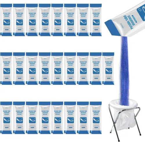Poesie Polvo de Gel Absorbente Poo para Inodoro Portátil Camping Senderismo Exterior Resolución de Orinal Portátil
