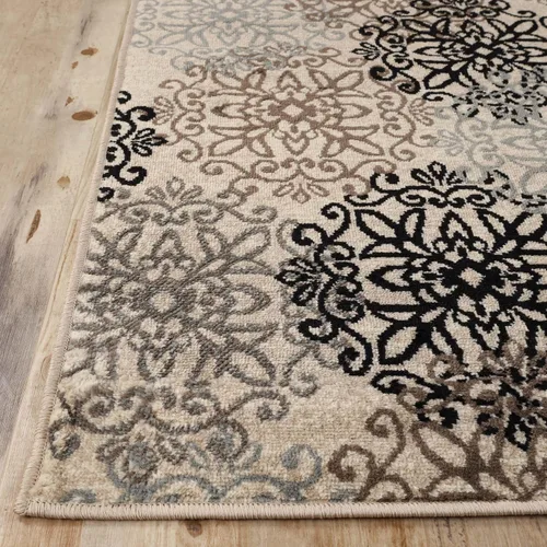 Miniatura 4 de SUPERIOR – Alfombra de área contemporánea de la colección Leigh - Alfombra moderna de 5/16 de pulgada (8 mm) de pelo con diseño de medallón floral