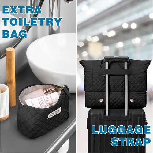 Miniatura 4 de Bolsa de lona de gimnasio para mujer, K-negro, Bolsa de viaje