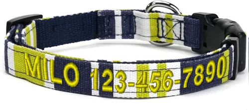 Miniatura 40 de Collar para mascotas Pawtitas, de 6 pies, suave, ajustable, color sólido, de nailon. El collar y arnés a juego para perros y cachorros, se venden