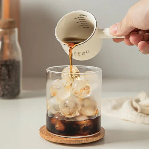 Miniatura 2 de KEMORELA Tazas de café espresso de cerámica con boquillas y asas, marcas de 3 onzas y 3.0 fl oz, chupitos de espresso, cerámica duradera resistente