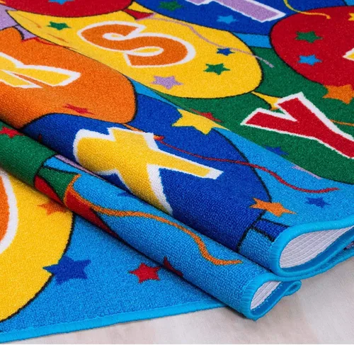 Miniatura 4 de Champion Rugs Alfombra de área para niños/bebé/guardería/aula/sala de juegos. Alfabeto del ABC. Globos. Letras. Educativo. Divertido. Tapete