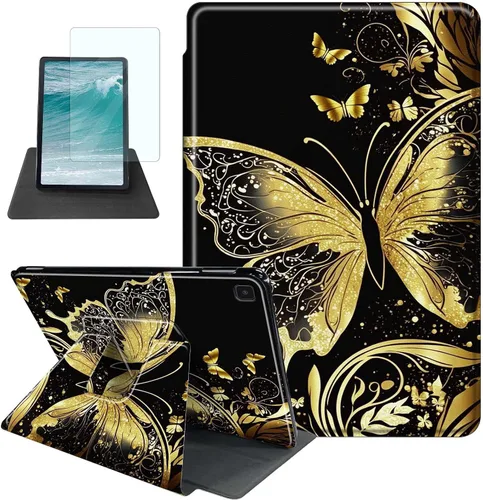 Miniatura 12 de Rossy Funda para Samsung Galaxy Tab A7 Lite de 8.7 pulgadas 2021 (SM-T220/T225/T227) + protector de pantalla giratorio de 360 grados con soporte