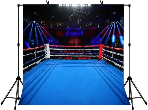 Miniatura 12 de Telones de fondo de anillo de boxeo para fotografía de 5 x 3 pies, para niños, niños, fiesta de cumpleaños, retrato de adultos, cartel de fiesta