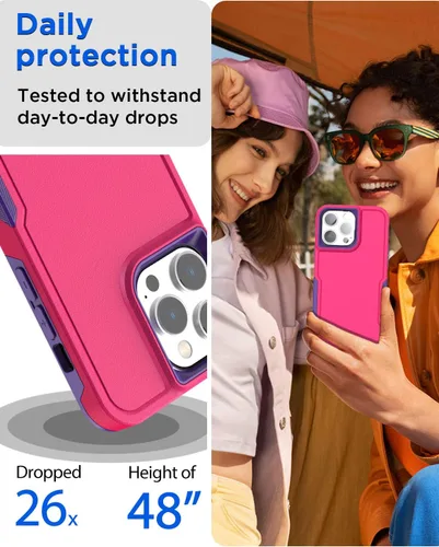 Miniatura 3 de AICase Funda para iPhone 13 Pro Max con protector de pantalla de vidrio, protección contra caídas de alta resistencia, cuerpo completo, resistente a
