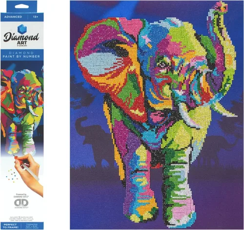 Miniatura 16 de DIAMOND ART BY LEISURE ARTS Kits de pintura de diamantes para adultos de 14 x 16 pulgadas, vino abstracto avanzado, taladro completo, kits de arte