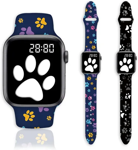 Paquete de 2 correas de reloj navideñas compatibles con Apple Watch de 1.496 pulgadas/1.575 pulgadas/1.614 pulgadas/1.654 pulgadas/1.732