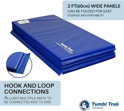 Miniatura 4 de Tumbl Trak Colchoneta plegable para gimnasia Azul Real